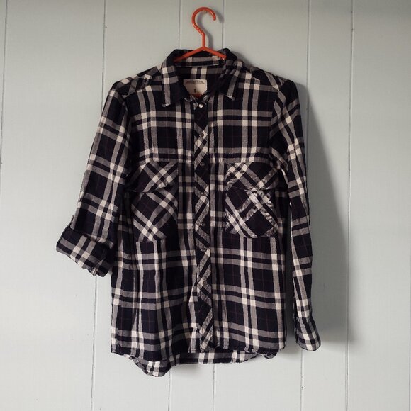 Zara Premium Denim Plaid Flannel Button Down Shirt - Picture 3 of 12